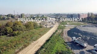 Brza pruga Novi Sad  Subotica Veliki građevinski radovi kod Novog Sada [upl. by Eiahpets]