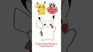 Draw Pikachu from Pokemon in 5 minutes  Easy Drawing [upl. by Almeeta]