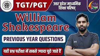 William Shakespeare PYQs  UP TGT PGT EMRS DSSSB English Literature  Literature Lovers [upl. by Gyatt]