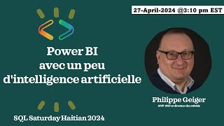 Power BI avec un peu dintelligence artificielle  Philippe Geiger [upl. by Mccallum]