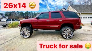 NEW 26x14 ON LEVELED TAHOE  TUFF WHEELS  35’s  LIFTED TRUCKS  SQUATTED TRUCKS  2003 CHEVROLET [upl. by Bury]