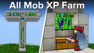 Minecraft EASY All Mob XP Farm  46 Levels and 2000 Items Perh [upl. by Anyaj]