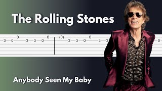 The Rolling Stones  Anybody Seen My Baby  Stunning Guitar Tab [upl. by Nnylyram]