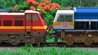 WDP4D to WAP4 LOCOMOTIVE CHANGE  BUMPY RAILROAD  Train Simulator  Railwork  NTG GAMING [upl. by Nuyh]