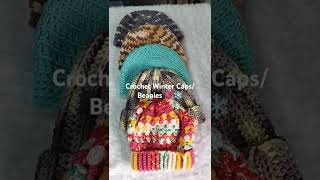 Crochet Winter Caps shorts crochet winter beanie winteressential artist trending viralvideo [upl. by Asquith]