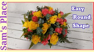 How to make an All Round flower arrangement  Posy Arrangement  Circular arrangement [upl. by Biamonte]