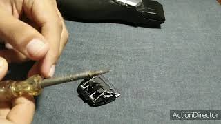 Panasonic ER206 Trimmer BLADE FIX  cleaning  oiling blade [upl. by Prem]