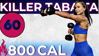 55MIN FAT KILLER TOTAL BODY TABATA WORKOUT build lean muscle and lose fat fast  abs 2010 timer [upl. by Capello126]