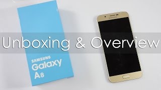 Samsung Galaxy A8 Unboxing amp Hands On Overview [upl. by Anaiek37]