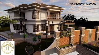 beautiful villa design 40X60 sketchup pro 2021 render in Enscape33 [upl. by Eirrab841]