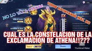 CUAL ES LA CONSTELACION DÓNDE ESTA Y SALE LA EXCLAMACIÓN DE ATHENA SAINT SEIYA AWAKENING SSKOTZ [upl. by Hegarty473]