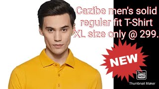 Cazibe mens solid regular fit TShirt XL size unboxing review from Flipkart  299 only [upl. by Pattani278]