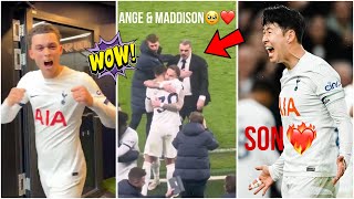 Ange amp Spurs Players AMAZING Reaction to Brennan Johnson Winning Goal vs Brighton❤️ [upl. by Vivianne]