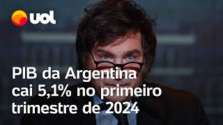 PIB da Argentina cai 51 no primeiro trimestre de 2024 sob o governo de Javier Milei confira [upl. by Evol]