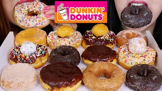 ASMR EATING DONUTS FROM DUNKIN 도넛 리얼사운드 먹방 ドーナツ डोनट्स BIG BITES SOFT EATING SOUNDS [upl. by Yorgo420]