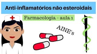 Aula de antiinflamatórios não esteroidais AINES  Farmacologia básica para Enfermeiros  Aula 1 [upl. by Nohsal]