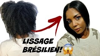 LISSAGE BRÉSILIEN SUR CHEVEUX AFRO AVANT APRÈS  JE TESTE POUR VOUS  VLOG [upl. by Werdna]