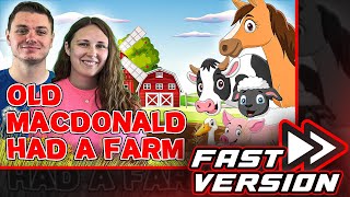 Old MacDonald Had A Farm Fast Version  Nursery Rhymes  Sign Language  Farm Animals  Kids Song [upl. by Valery455]