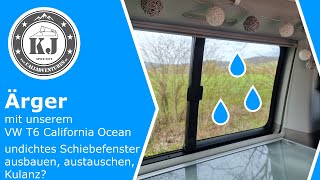 Ärger mit unserem VW T6 California Ocean  undichtes Schiebefenster ausbauen austauschen Kulanz [upl. by Turtle]