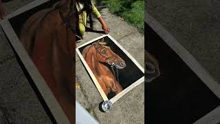 Horse 🐴 charcoal art drawing charchoal artificialintelligence painting [upl. by Enidanreb]