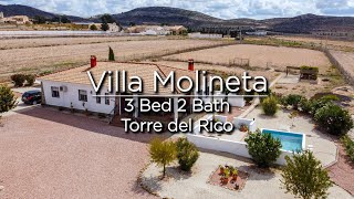 Villa Molineta Aerial View  Murcia  255000€ [upl. by Fabien164]