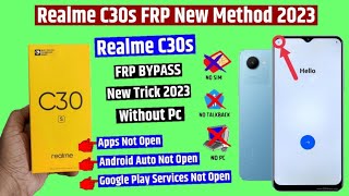 Realme c30s rmx3690 frp bypass  without pc  new methods 2023 Android app not open [upl. by Wescott237]