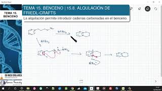 TEMA 15 BENCENO  158 ALQUILACIÓN DE FRIEDELCRAFTS [upl. by Eniaral700]