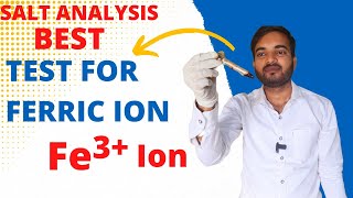 Test for ferric Fe3 ion salt analysis for cation class 11th and 12th saltanalysis [upl. by Jarlathus638]