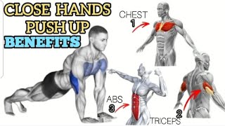 Benefits Of Close Hands Pushup pushups benefits pushup [upl. by Norrat]