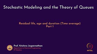 mod04lec25  Residual life age and duration Time average  Part 1 [upl. by Pazit]