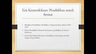 PERJALANAN PENDIDIKAN DI INDONESIA  AMIN NURSAHID [upl. by Witha44]