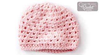 How to Crochet Easy Baby Newborn Hat [upl. by Caleb]