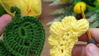 Very easy Tunisian crochet model flower making crochet knitting [upl. by Clymer]