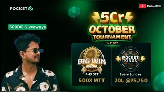 DAY 6  BIG WIN MANIA  WEDNESDAY MAJORS Pocket52 with MogamboPoker [upl. by Radloff]