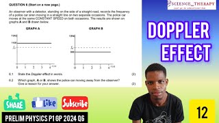 DOPPLER EFFECT  PRELIM PHYSICS P1 Q6 GP 2024  GRADE 12 [upl. by Kcorb]