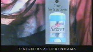 Debenhams advert promoting Secret  Broadcast 2nd November 1999 Channel 4 UK [upl. by Euqirdor]