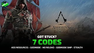 ASSASSINS CREED ROGUE Cheats Add Resources No Reload Godmode Stealth   Trainer by PLITCH [upl. by Eppie]