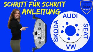 BREMSSCHEIBEN  BREMSBELÄGE ERNEUERN  WECHSELN 🔹 AUDI 🔹 VW 🔹 SKODA 🔹 SEAT 🔹 DIY 🔹 AUDI A2 [upl. by Titos]