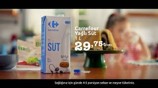 Carrefour Yağlı Süt 1 L 2975 TL Adet [upl. by Enetsirhc718]