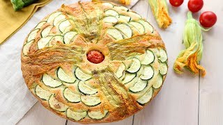 TORTA SALATA SOFFICE FIORI DI ZUCCA amp ZUCCHINE Ricetta Facile  Fatto in Casa da Benedetta [upl. by Herrington]