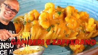 SPAGHETTI CREMOSI GAMBERI e ZAFFERANO ricetta pasta gamberetti e zafferano cremosi [upl. by Baudelaire]