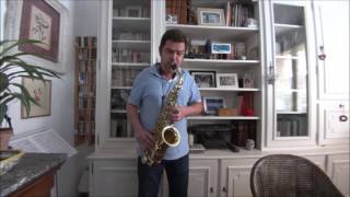 N° 14 des 18 Exercices ou Etudes daprès Berbiguier  saxophone alto   Marcel Mule [upl. by Wilburn765]