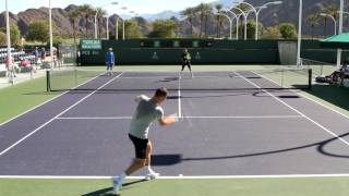 Tomas Berdych Practice 2017 BNP Paribas Open Indian Wells [upl. by Gustavus]