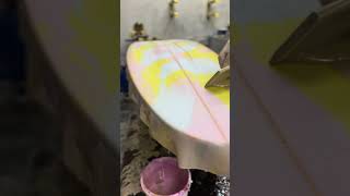 Start to Finish making a Mid Length Surfboard with Resin Swirls surfboards girlswhosurf [upl. by Nnaillek]