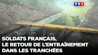 Soldats Français  le retour de lentrainement dans les tranchées [upl. by Enitsirhk]