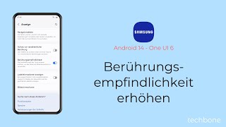 TouchscreenBerührungsempfindlichkeit erhöhen  Samsung Android 14  One UI 6 [upl. by Eyllib539]