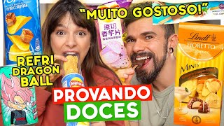 PROVANDO DOCES MUITO LOUCOS  batata roxa refri dragon ball… [upl. by Ertemed]