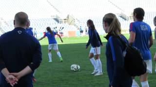 Algarve Cup 2015 USWNT vs France FINAL  funny Crystal and KO moment [upl. by Ettevets682]