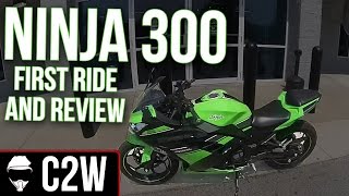 Ninja 300  First Ride and Review [upl. by Aicirpac686]