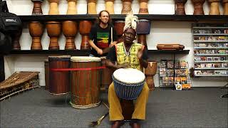 Drumskull Drums w Dr Djo Bi amp Joshua Strodtman  Ivory Coast Djembe [upl. by Iatnahs]